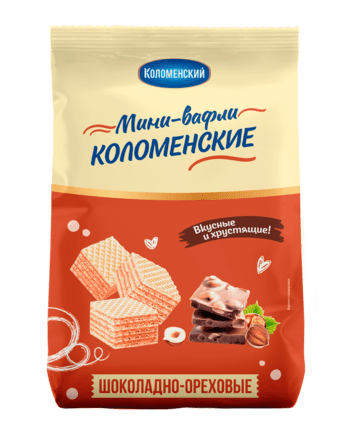 Мини-вафли «Коломенские» шоколадно-ореховые, 200 г