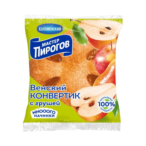 «Венский конвертик» с начинкой груша - яблоко, 70 г