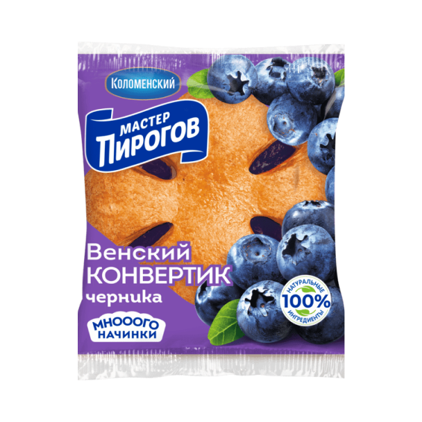 «Венский конвертик» с начинкой черника, 70 г
