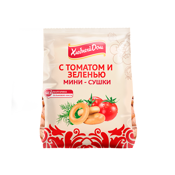 Мини-сушки с томатом и зеленью, 180 г