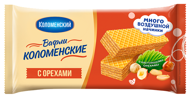 Вафли «Коломенские» с орехами, 200 г