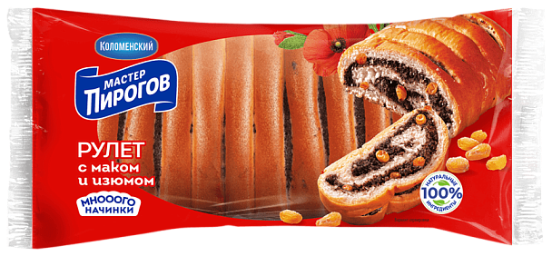 Рулет с маком и изюмом, 250 г