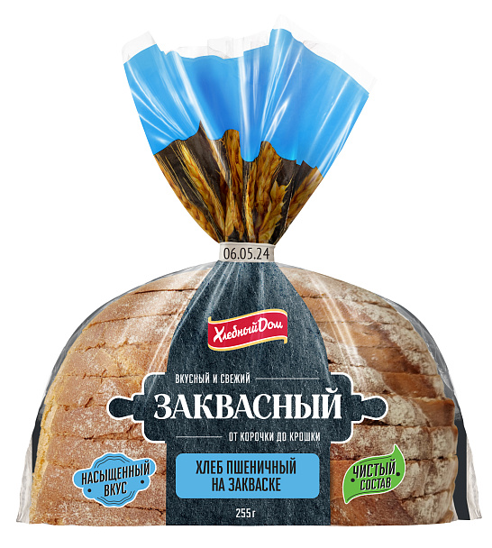 Хлеб «Заквасный» пшеничный, 255 г