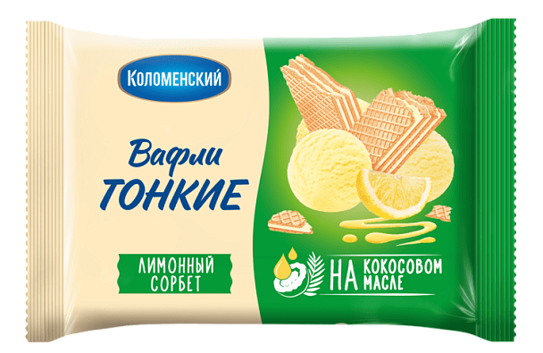 Вафли «Тонкие» лимонный сорбет, 100 г
